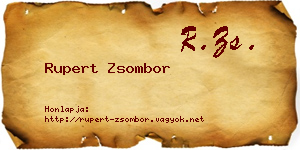 Rupert Zsombor névjegykártya